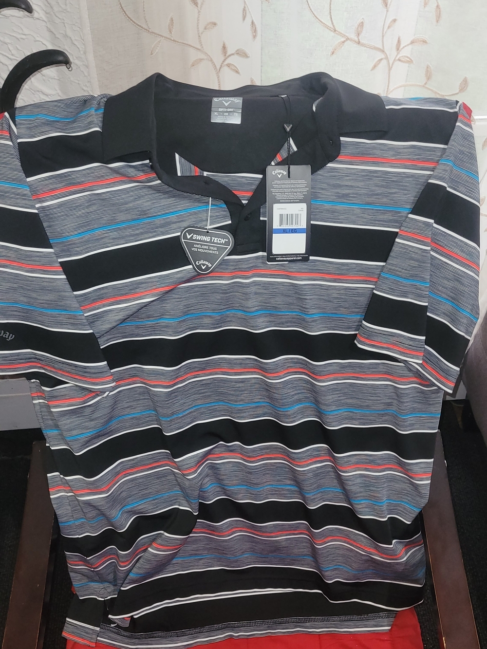 Callaway Mens Polo Shirt - Black, Gray, Blue, Red